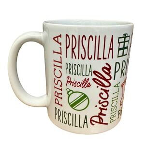 Personalized Priscilla Christmas Holiday Mug Tree Ornament Design Ceramic‎ Mug